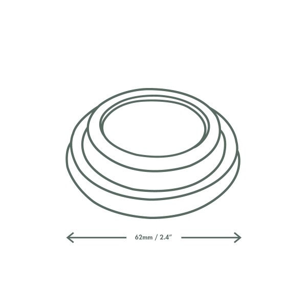 Dimensions for VEGWARE 62-SERIES CPLA WHITE HOT CUP LID