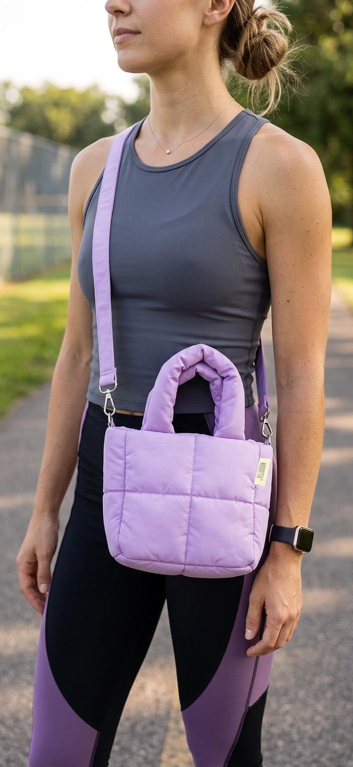 Mini puffer Lila - Piccolo Quadrato - Su Geçirmez Puf Kumaş