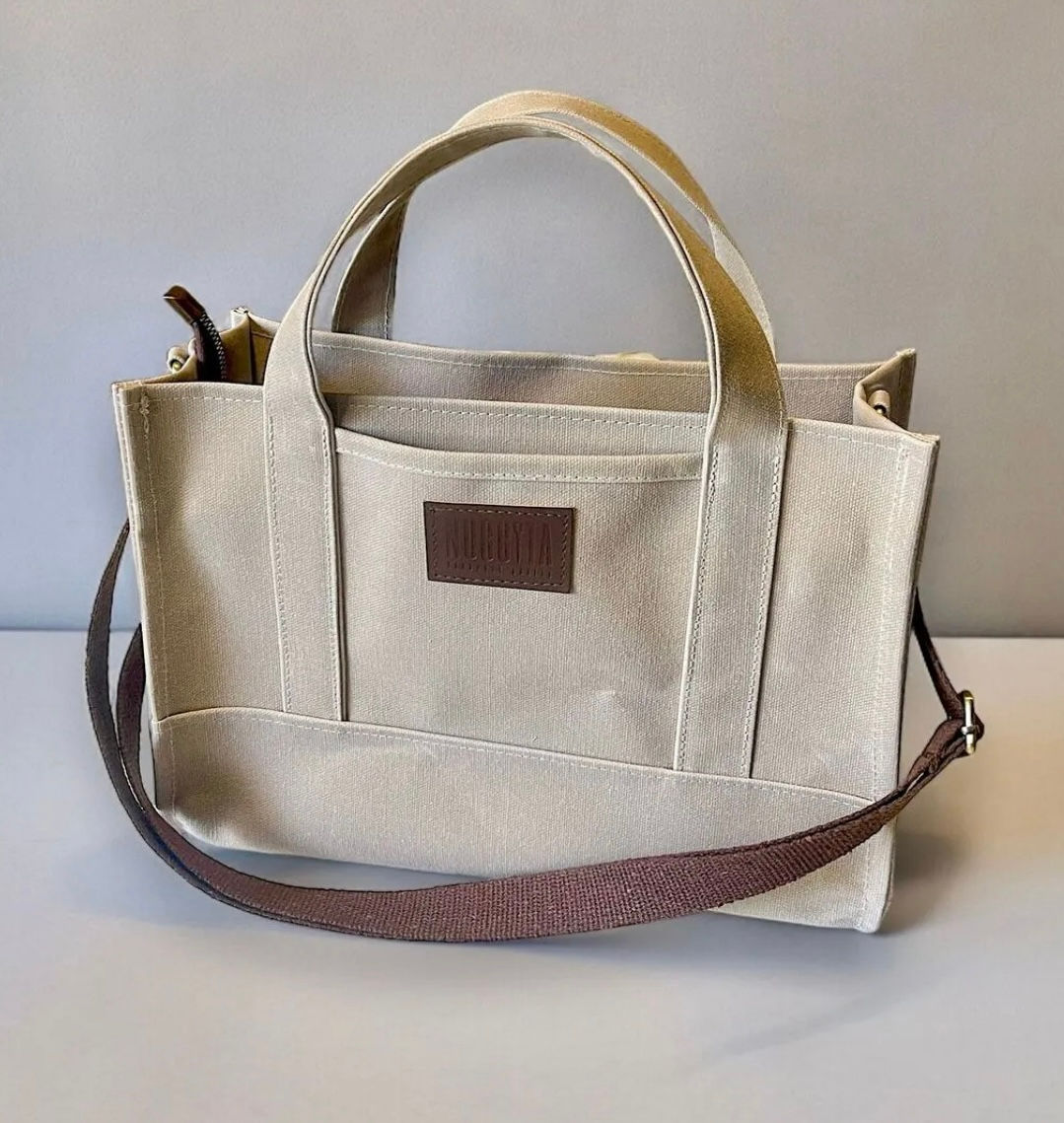 ToteBag Mumlu Kanvas Çanta - Bej