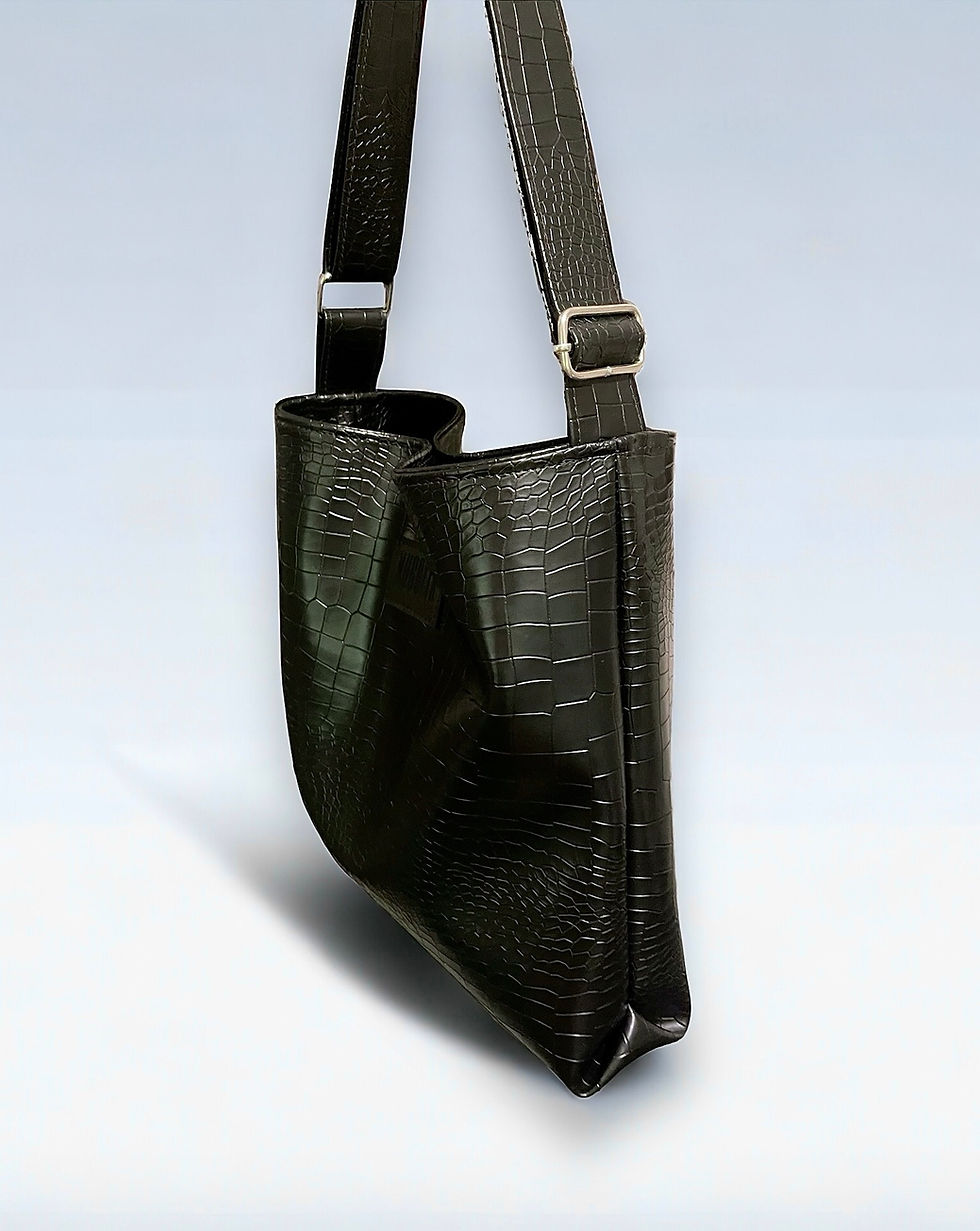 Küçük resim: Nuggita Crocodile Bucket Bag - Siyah