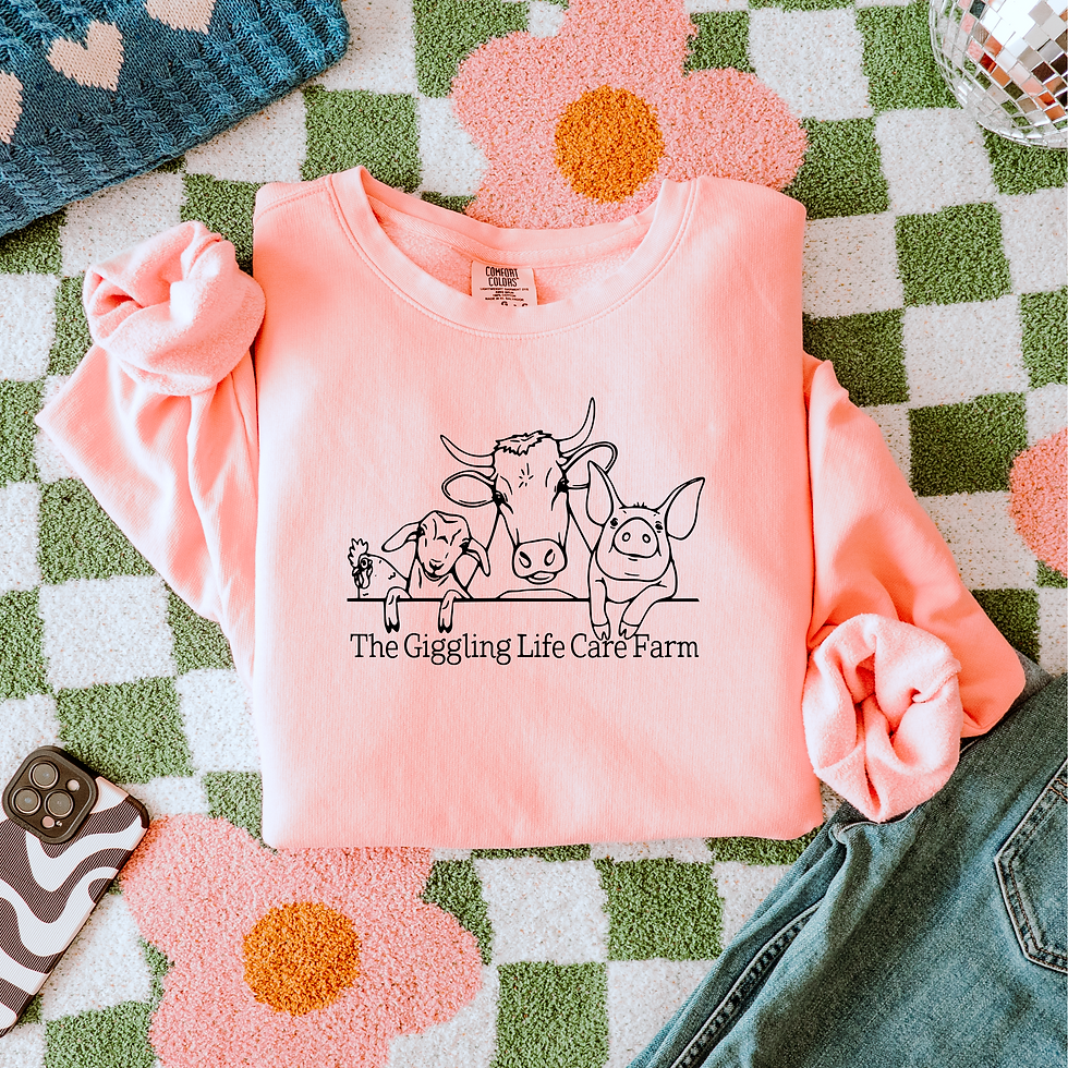 Thumbnail: Comfort Wash Colors Crewneck Sweatshirt Giggling Life Farm