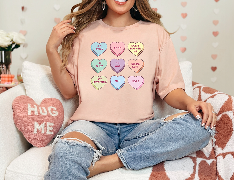Thumbnail: Bella Canvas Adult Tees Candy Hearts