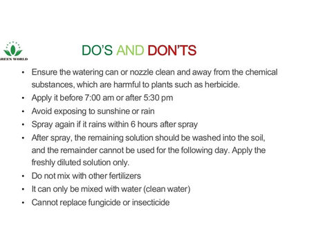 Green World Fertilizer: Do’s and Don’ts for Best Results