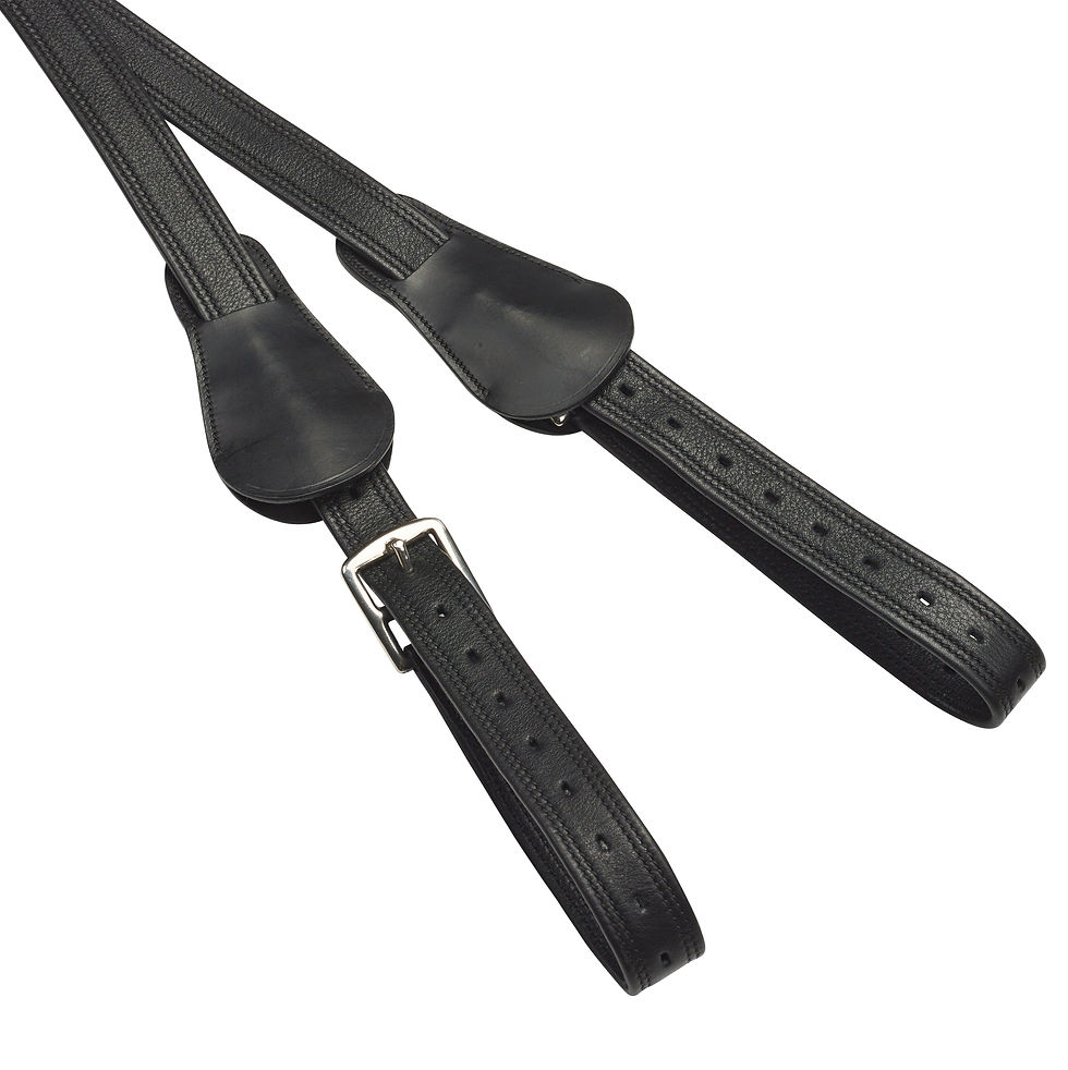 GFS Mono Stirrup Leathers In Black