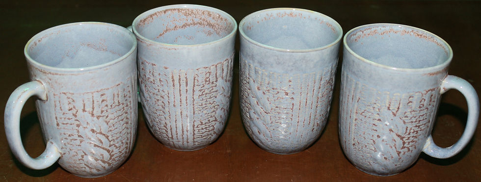 Thumbnail: Grey Sky Rust Set Of 4 Mugs