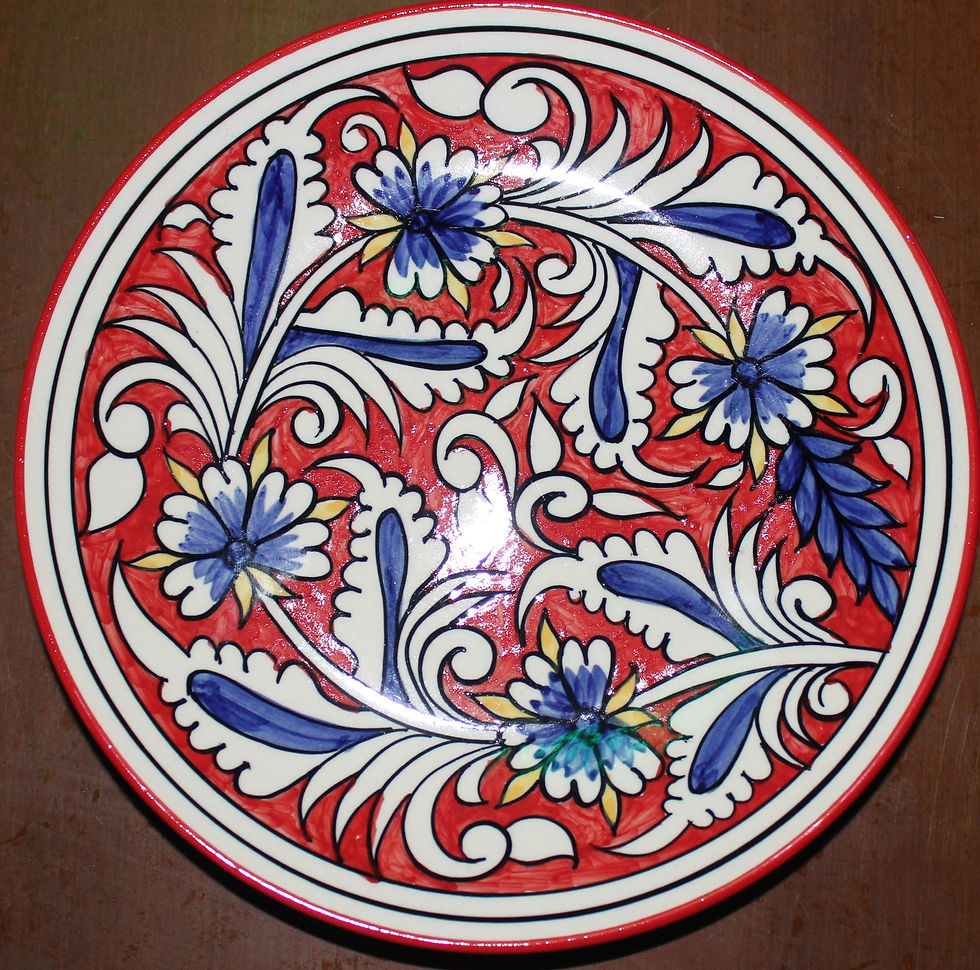 Thumbnail: Red Mughal 2 Piece 7 Inch Half Plate Set