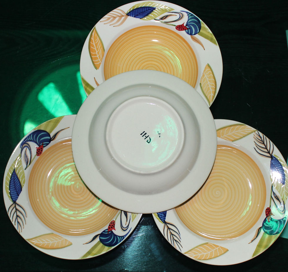 Thumbnail: Yellow Leaves Deep Plate Set Of 4