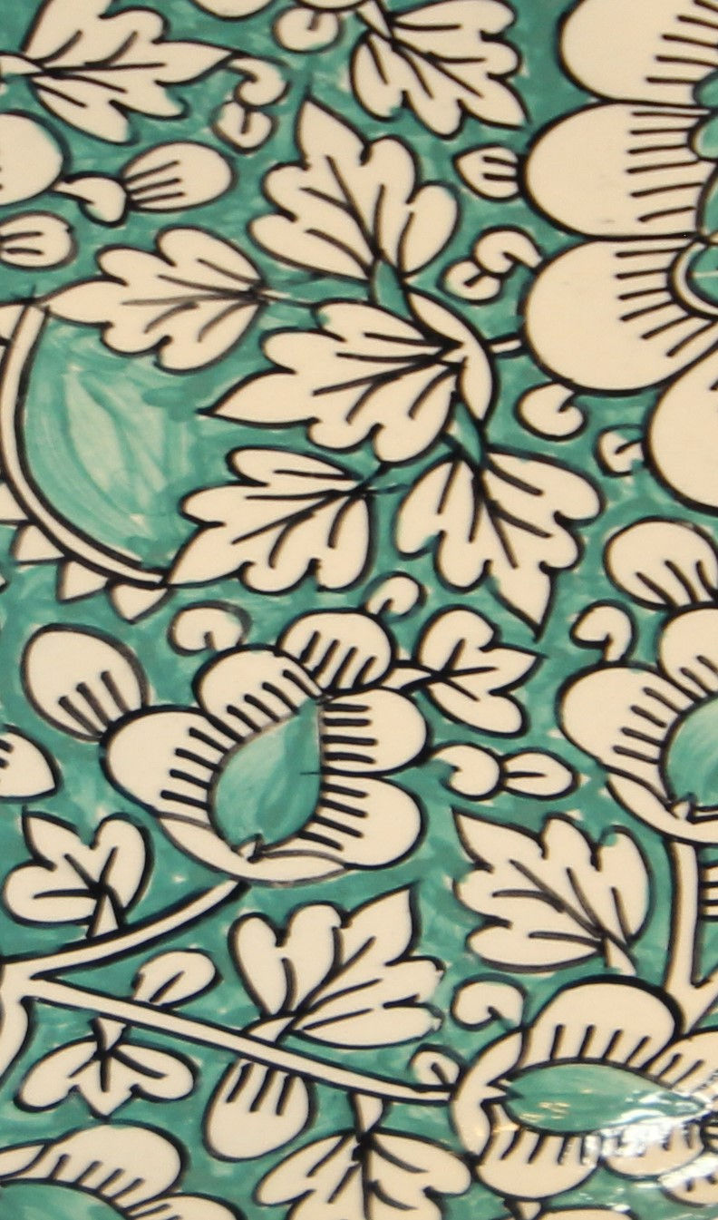 Thumbnail: Sea Green Mughal 10 inch plate set of 2