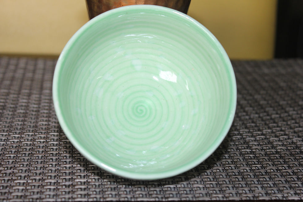 Thumbnail: Green Mughal 2 Piece Rice Bowl Set