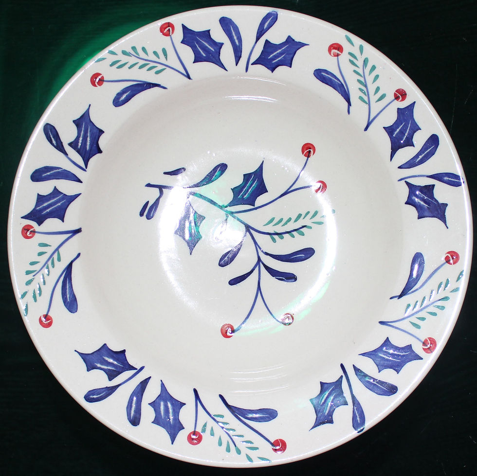 Thumbnail: Leafy Blue Deep Plate Set Of 2