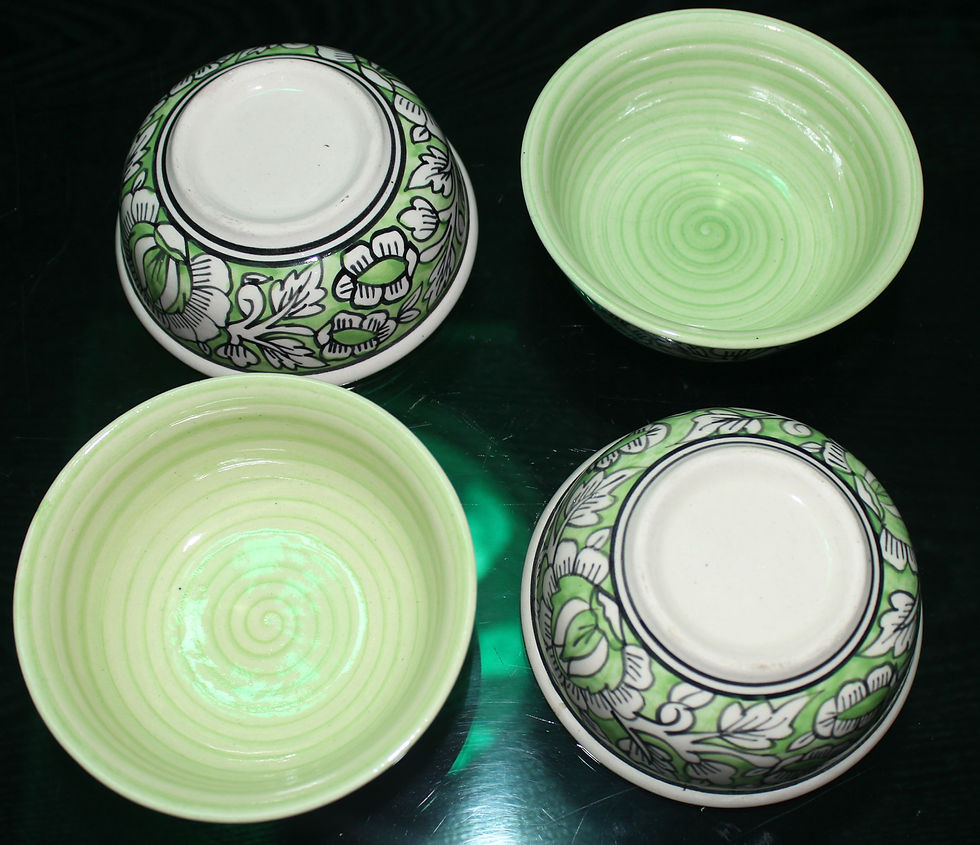 Thumbnail: Green Mughal 4 Piece Rice Bowl Set