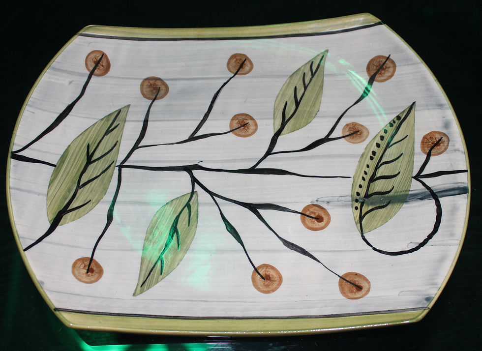 Thumbnail: Green Leaf Snack Trey Set