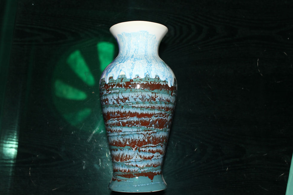 Blue Sky Hand Glazed Flower Vase