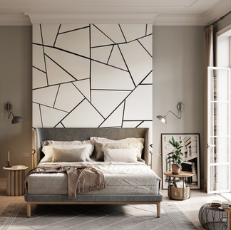 bold abstract wall  home design trends 2023