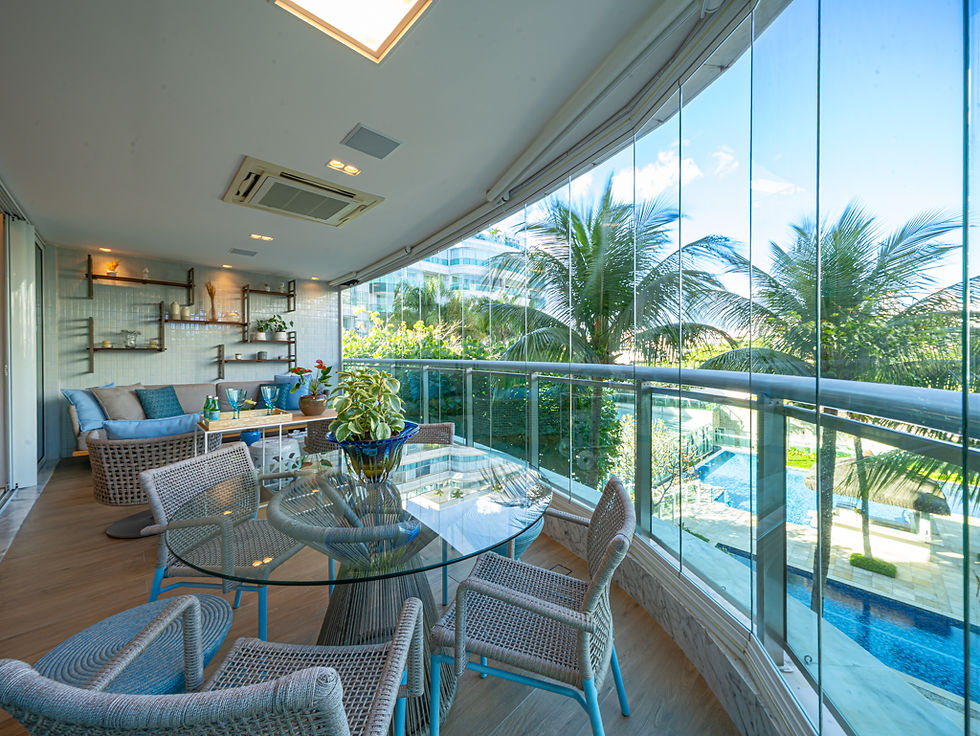 1 Varanda com vista para o lazer