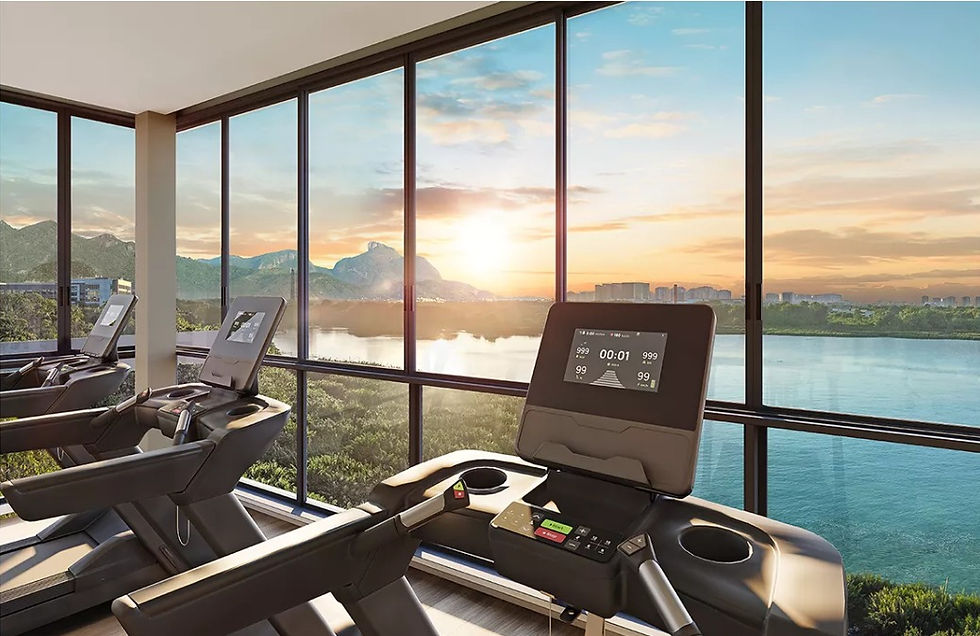 Academia com vista para a lagoa