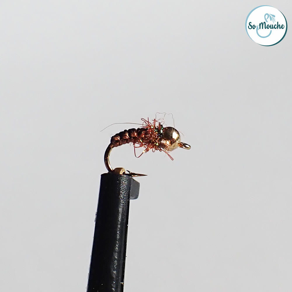 Micro nymphe tissée marron