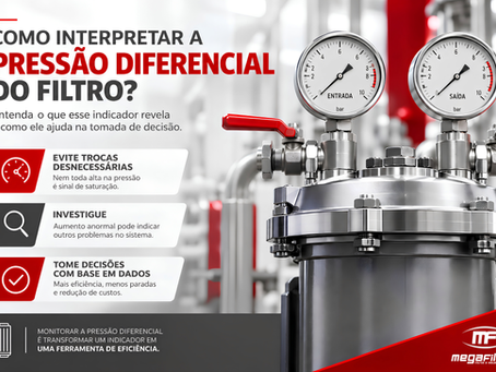 Pressão diferencial em filtros: o que esse indicador realmente mostra?
