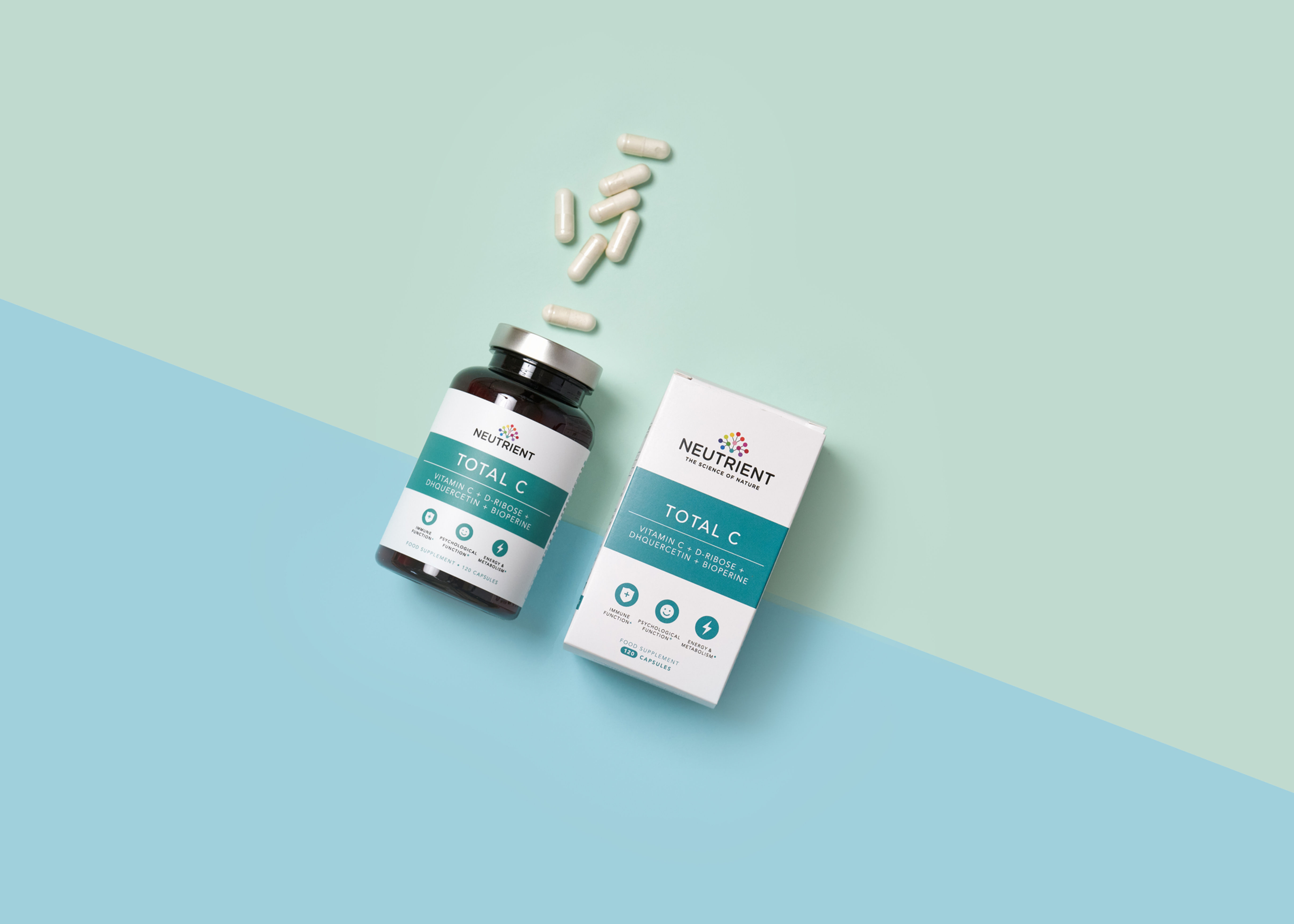 Neutrient TOTAL C VITAMIN C + D-RIBOSE + DHQUERCETIN + BIOPERINE