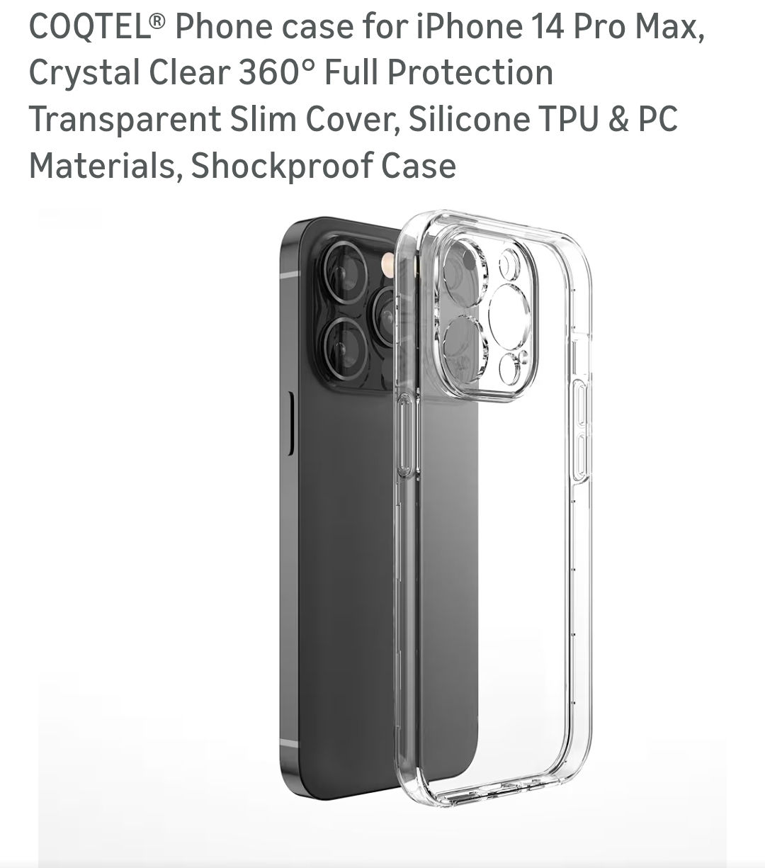 Clear iPhone 14 Pro Max case