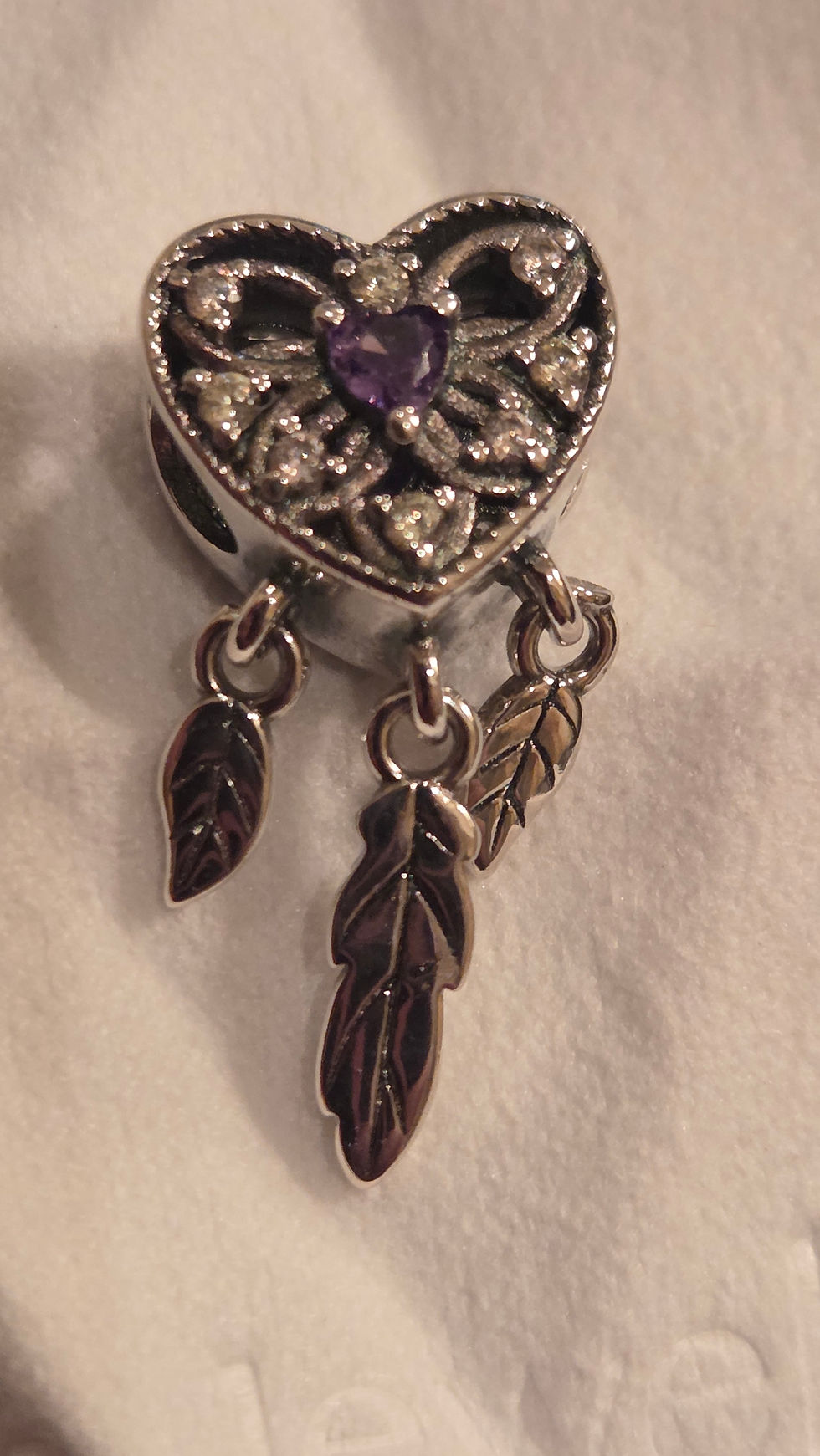 Thumbnail: Heart Dream Catcher Bracelet Charm