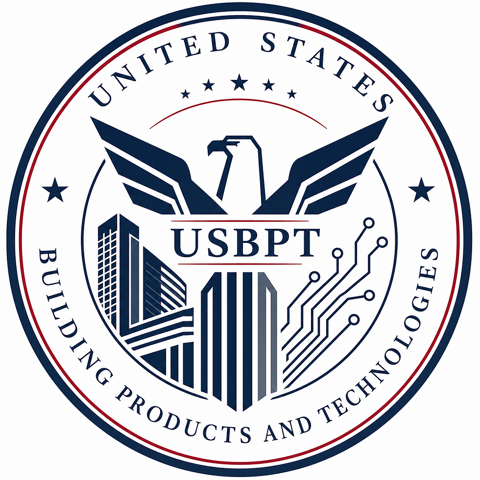 Round USBPT seal logo with eagle, buildings, and circuitry