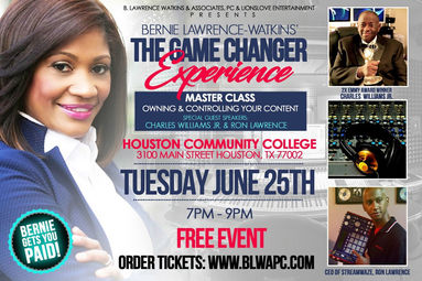 June 25th                   
Houston, Texas Master Class             Owning & Controlling Your C