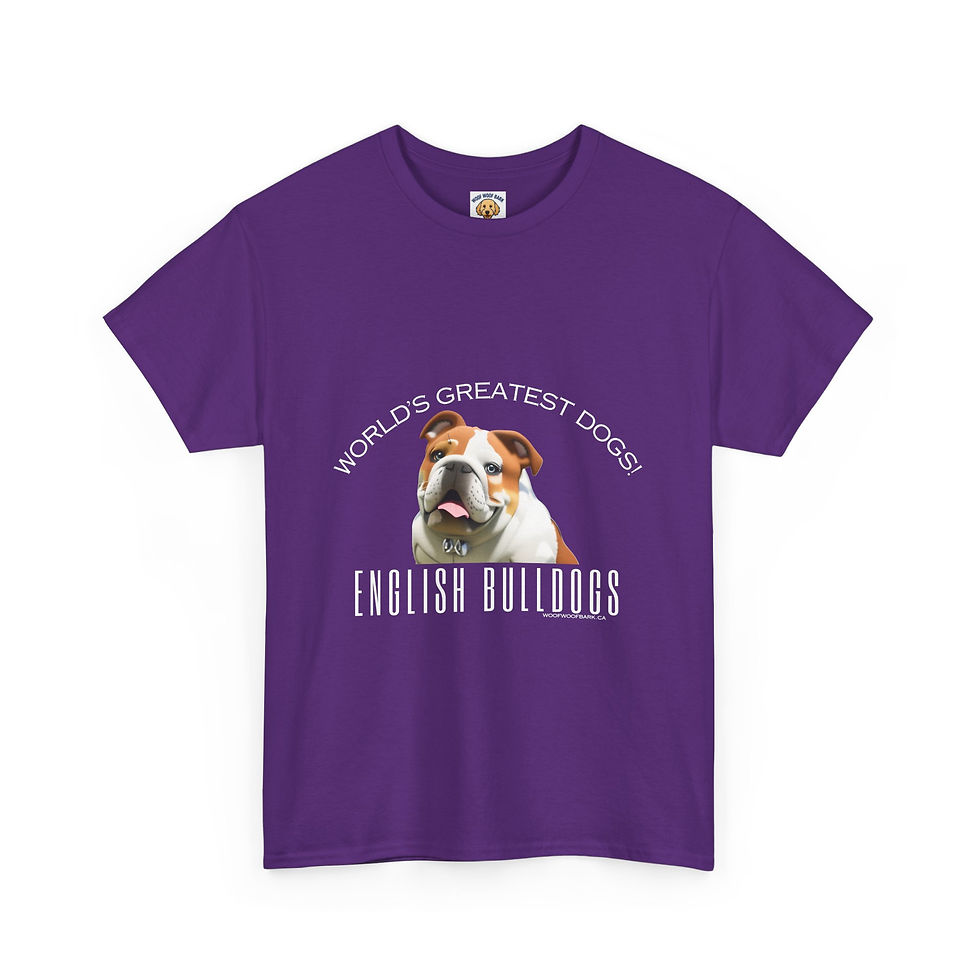 Thumbnail: English Bulldog T-shirt - Cartoon Dog Gift - Ships from Canada