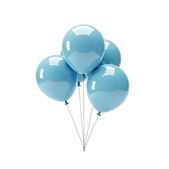 light blue balloons
