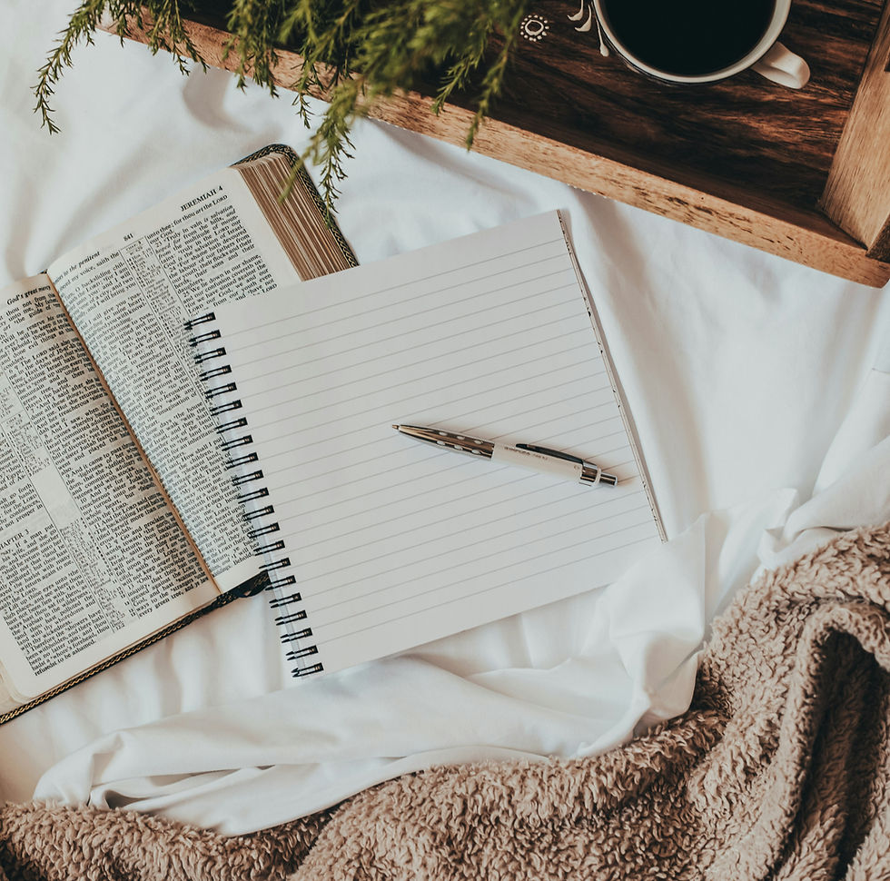 Get cozy with a cuppa, a nice blanket, and your notebook and pen.