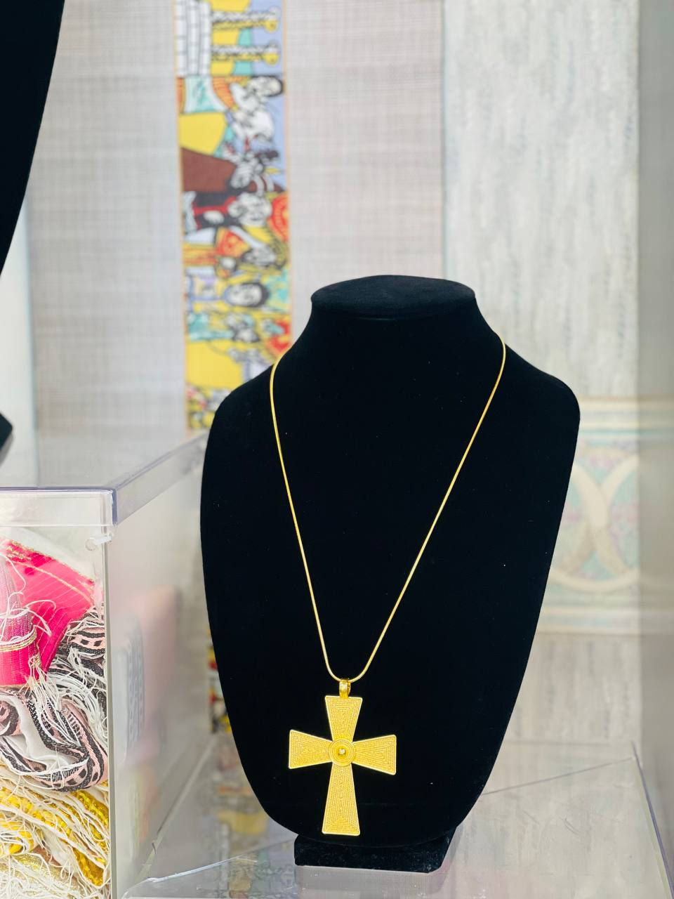 Thumbnail: DIDI Square Big Cross Necklace