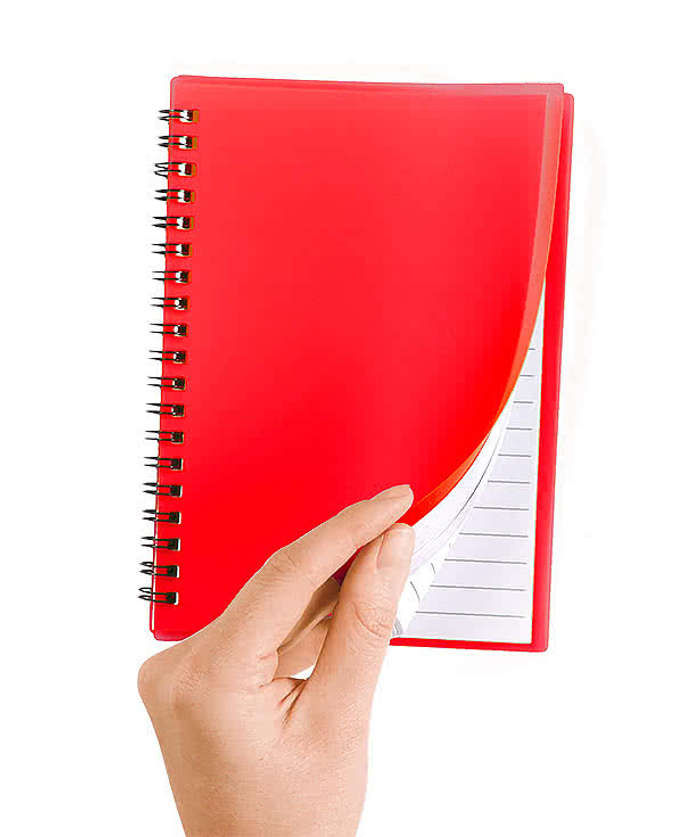 Thumbnail: Medium Plastic Cover Spiral Notebook