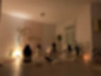 meditation with candlelight