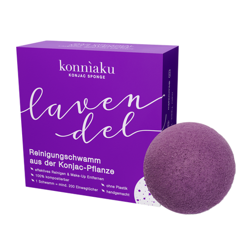 konniaku | Lavendel | Konjac Sponge Gesichtsschwamm | konniaku