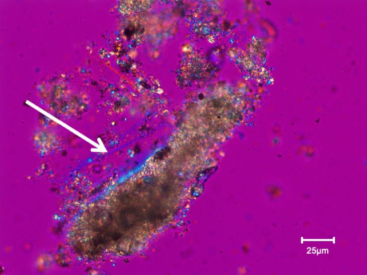 仕上塗材中のクリソタイル