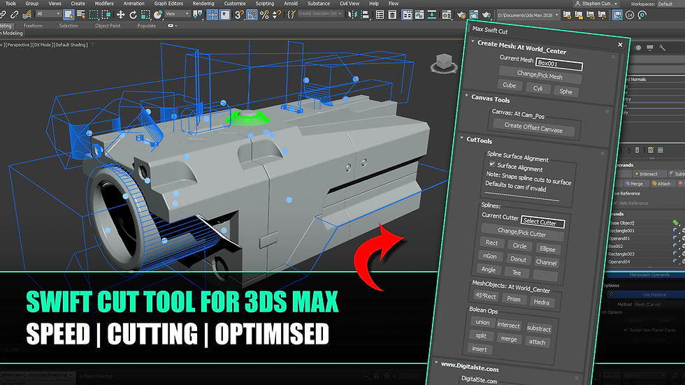 3DS Max free plugin, swift cut