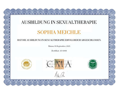 Zertifikat Ausbildung Sexualtherapie