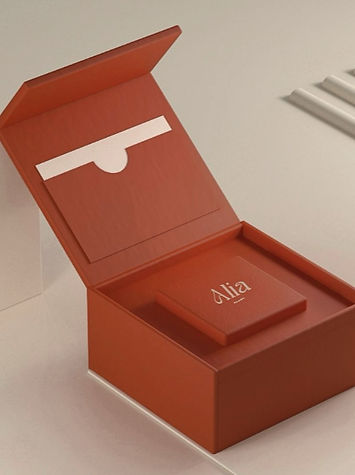 Diseño de caja para Alia Joyeria