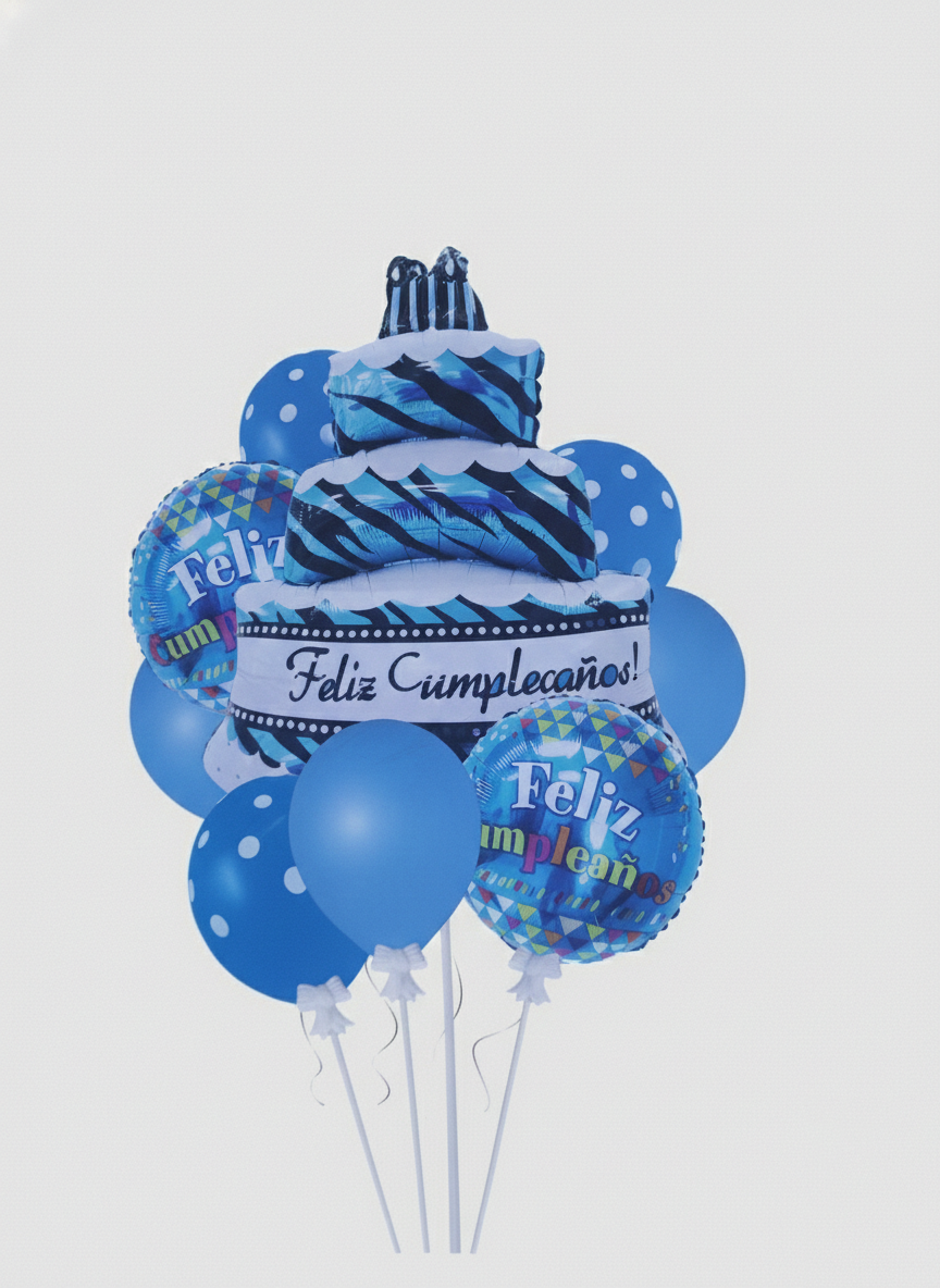 Set globos feliz cumpleaños 9piezas