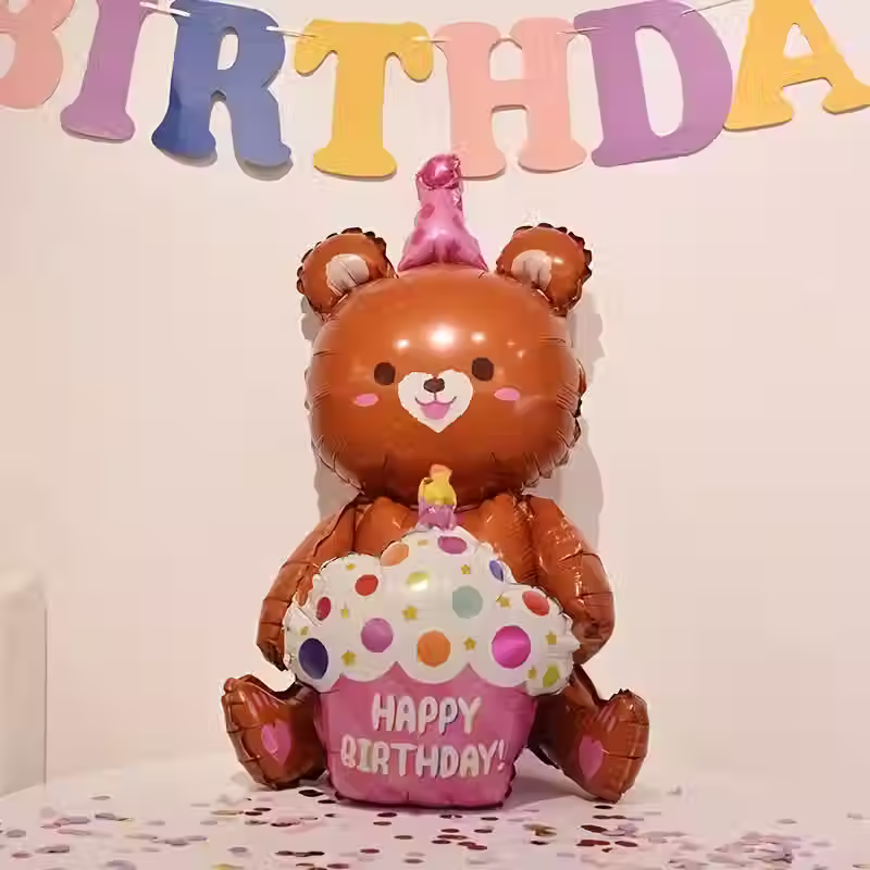 Miniatura: Globo de Oso Feliz Cumpleaños 38Pulgadas