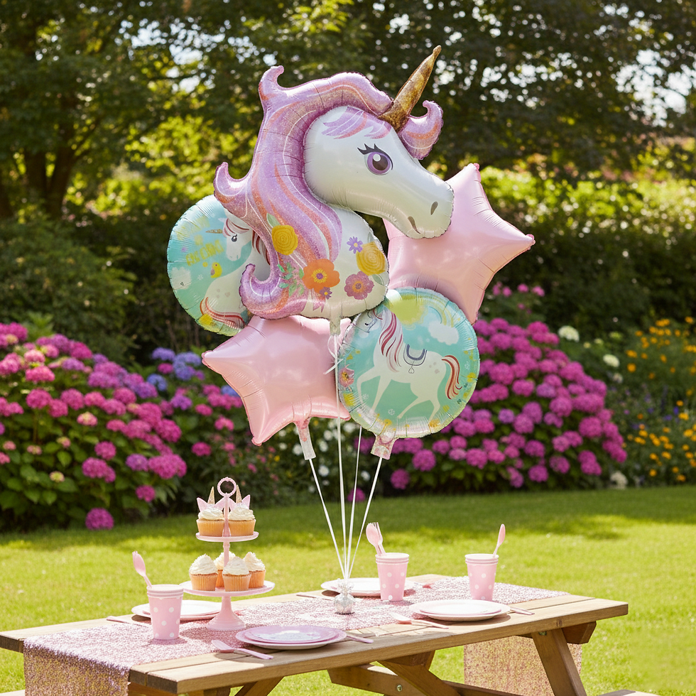 Miniatura: Set Globos unicornio