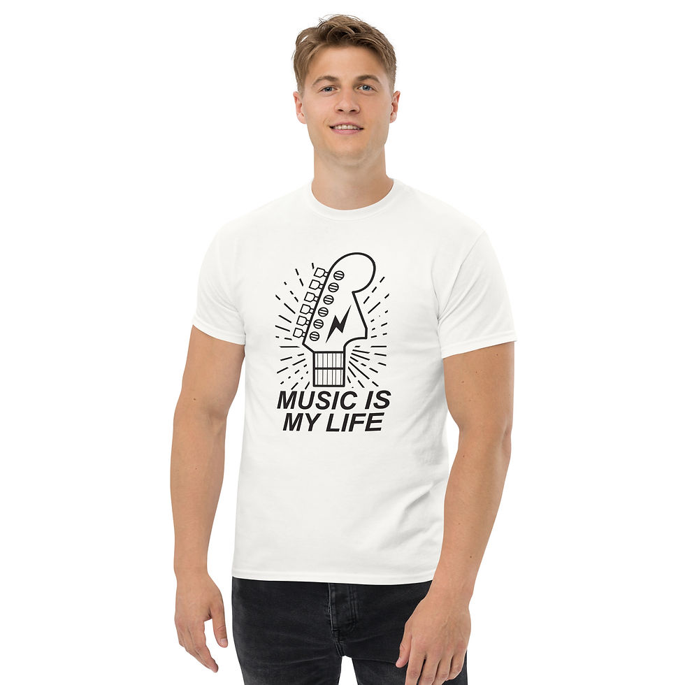 Thumbnail: Music is my Life Unisex classic tee White