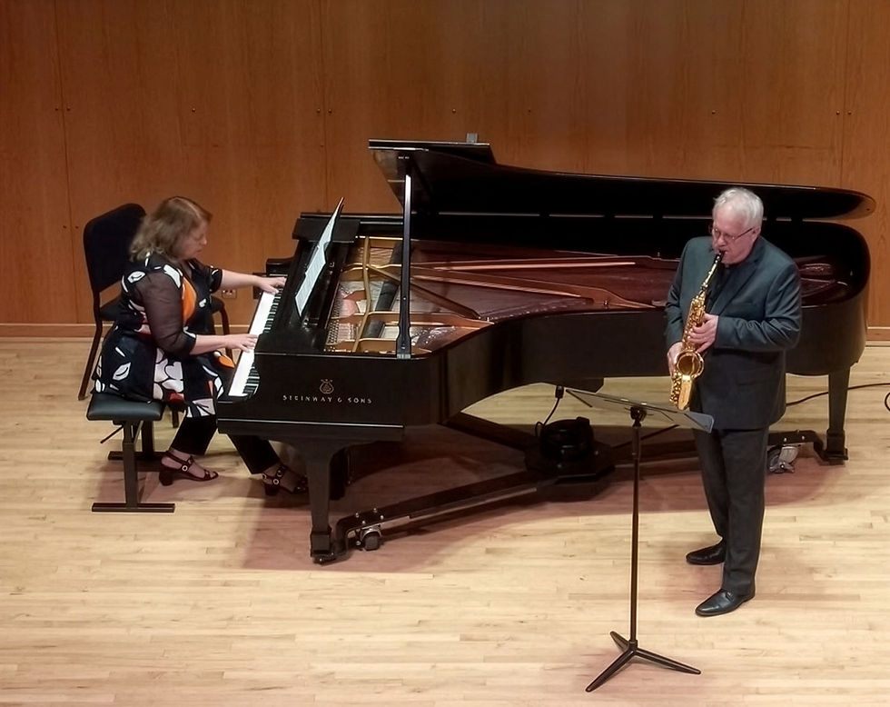 Kirk O'Riordan, saxophone and Holly Roadfeldt, piano