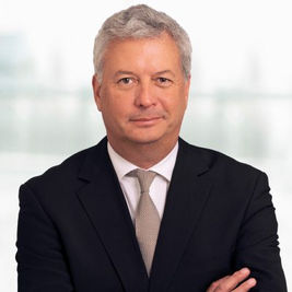 Portrait of Air Canada CEO Michael Rousseau in business suit