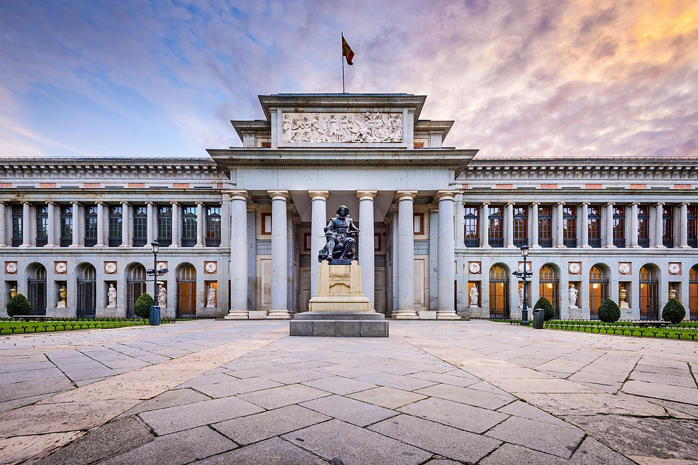 Museo Nacional del Prado, the main Spanish national art museum, located in central Madrid.