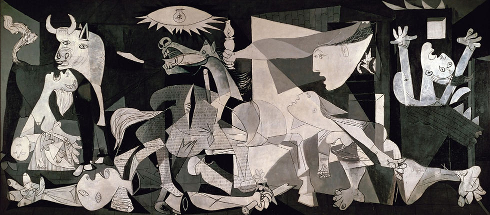 Image of the renowned "Guernica" painting by Pablo Picasso