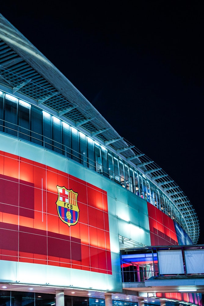 FC Barcelona on a Football game night in Spain!