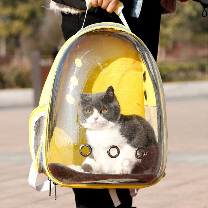 Thumbnail: Cat Carrier Bag Breathable Small Dog Cat Backpack Carrier Travel Outdoor 