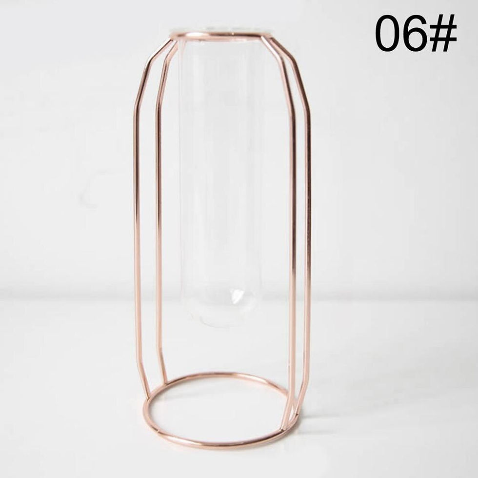 Thumbnail: Nordic Simple Golden Glass Vase Hydroponic Plant Flower Vase Glass Test Tube  
