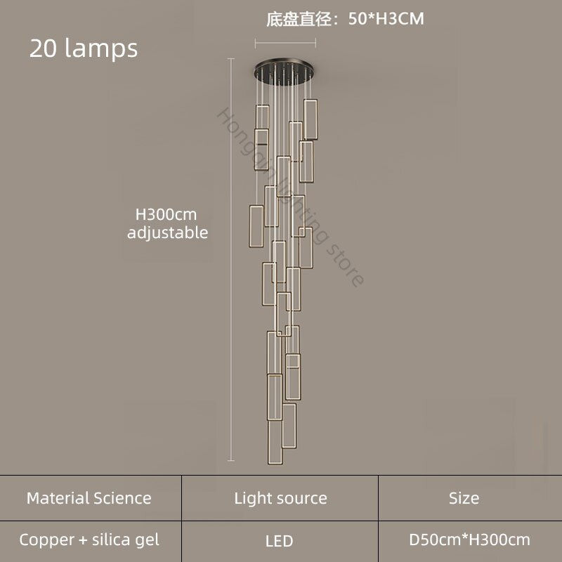 Thumbnail:  modern chandelier led all copper box lamp   designer Chandelier pendant